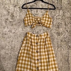 Yellow gingham set